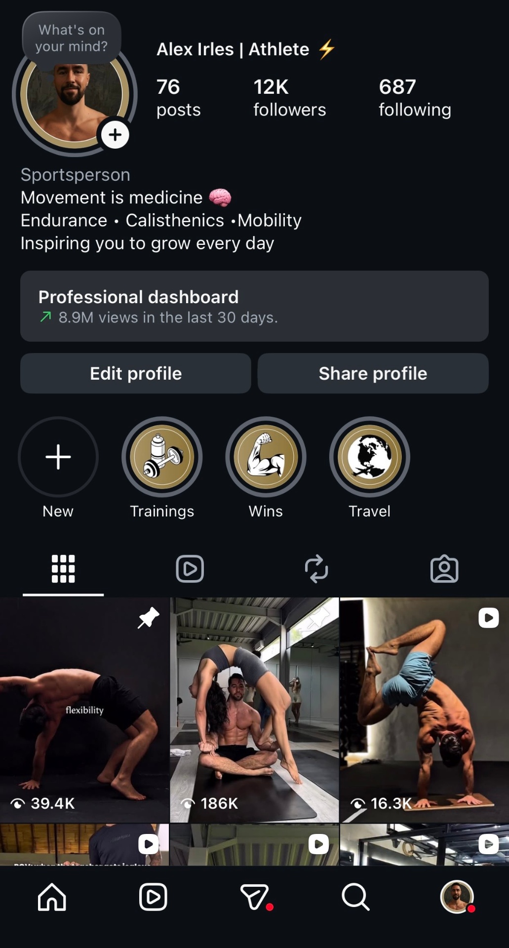 Sports coach account after